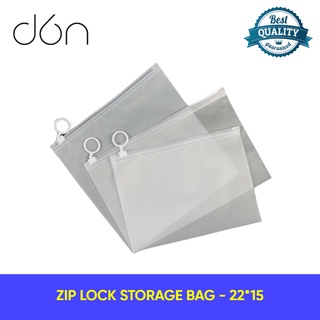 1pc White Single Layer Clear Transparent Stationery Bag With Handle, Simple  Style Multipurpose Bag For Students & Office Workers