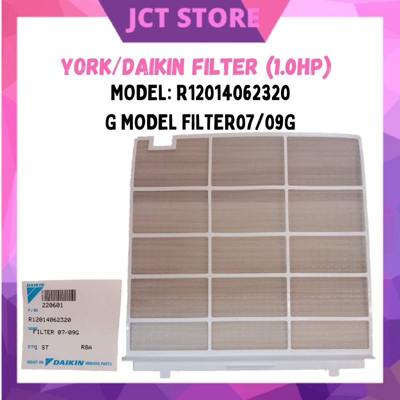 (Original) York/Daikin 1.0HP Air Filter Wall Mounted G-Model 07G09G  R12014062320