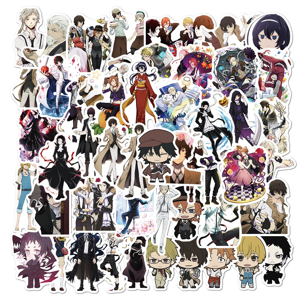 50/25/10PCS Bungo Stray Dogs Anime Stickers For Laptop Guitar ...