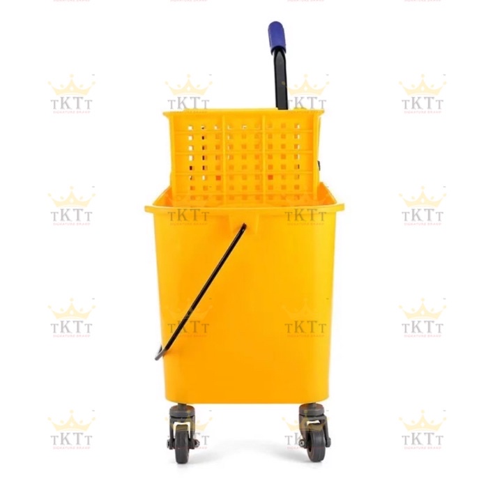 TKTT ™️ 20 Litres Mop Wringer Pail Mop Bucket Cart Janitor Cleaner Cart ...