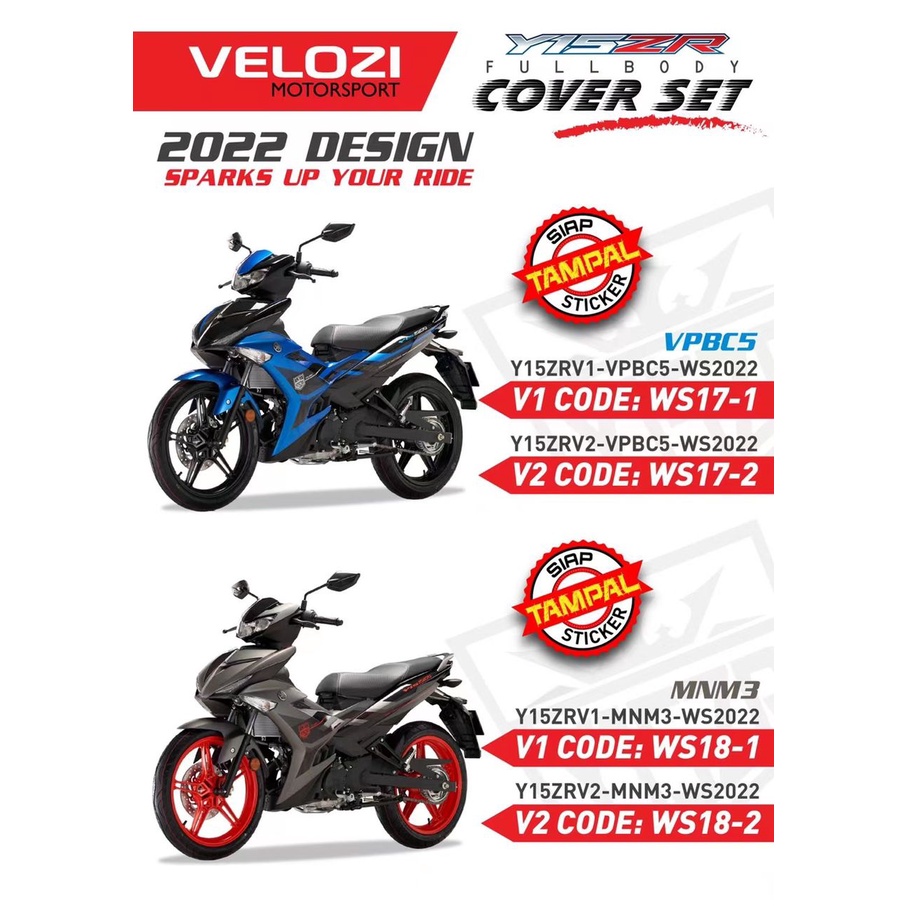 COVERSET YAMAHA V DOCTOR VELOZI EDITION Y15 YSUKU Y15ZR V1 V2 VPBC5 ...