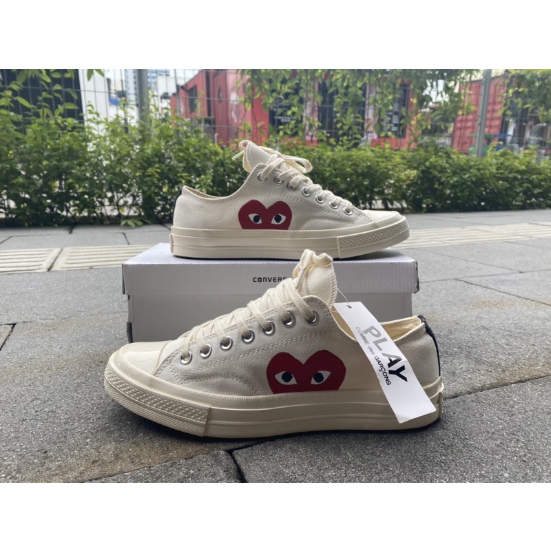 Cdg hot sale converse white