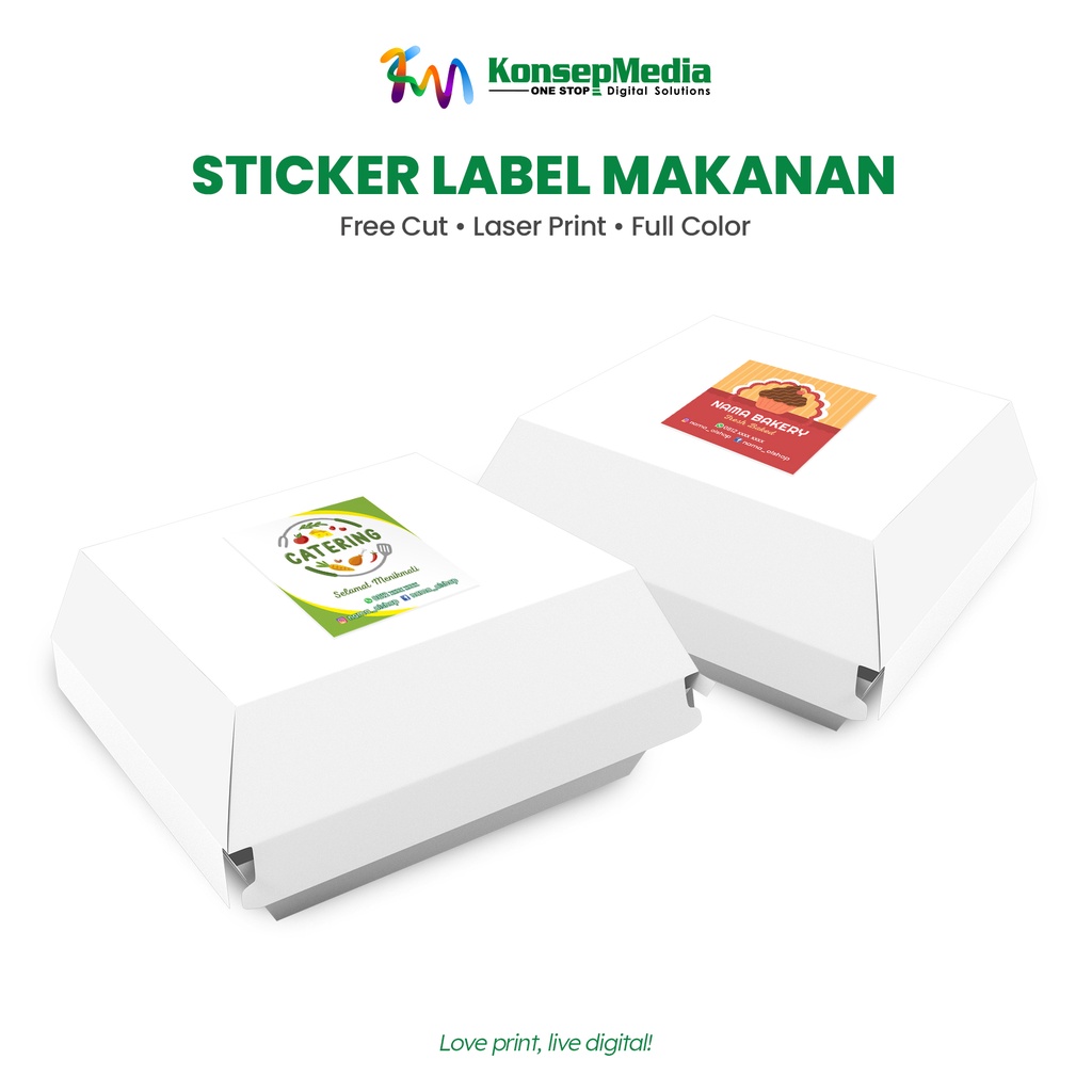 Food Label Sticker Set | Packaging Box Stickers for Catering / Cake ...