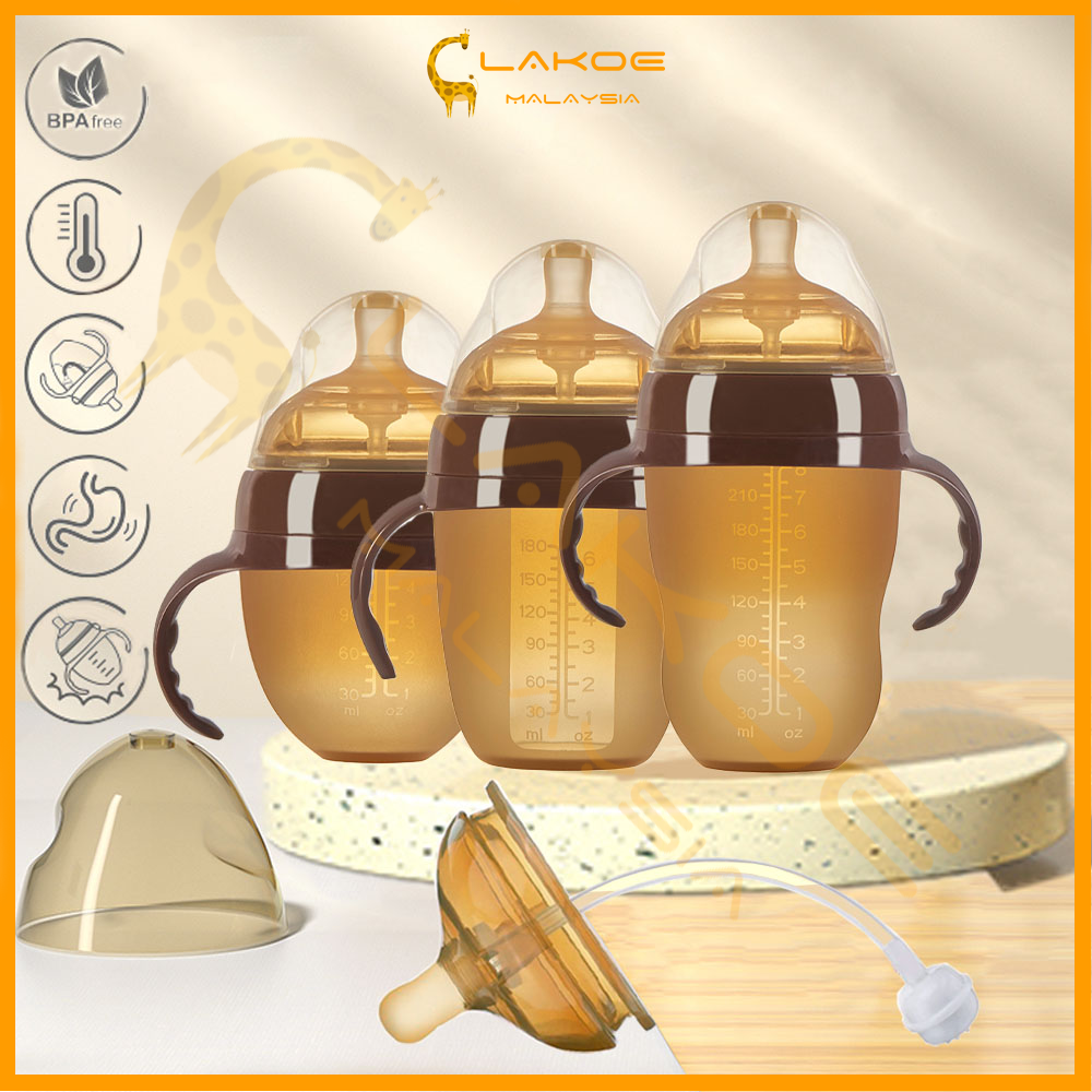 lakoe Botol Susu Ready Stock PIKO BELLO Baby Silicone Bottle Anti-Colic ...