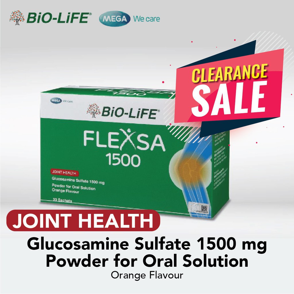 BIOLIFE FLEXSA 1500 1SET 2BOX (30SACHETSX2) Joint Health Glucosamine