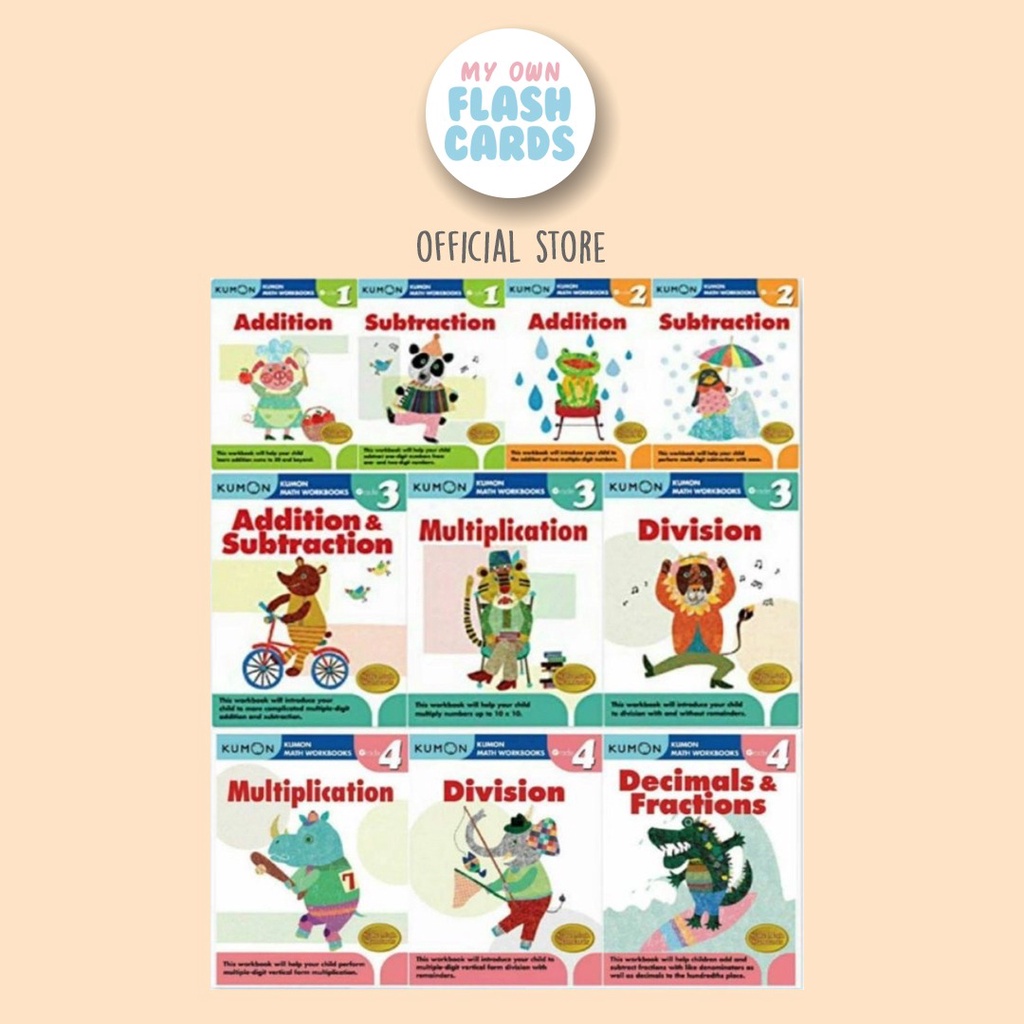 Set of 10 Kumon Math Workbooks - Set of 10 Mathematics Books | Shopee ...