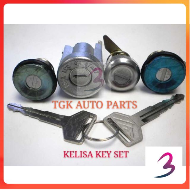 PERODUA KELISA STARTER KEY WITH DOOR KEY LOCK SET (FULL) | Shopee Malaysia