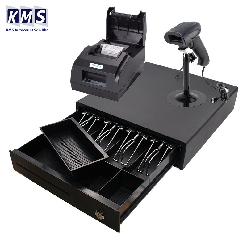 POS 58mm Thermal Printer and Cash drawer and barcode Scanner | Shopee ...