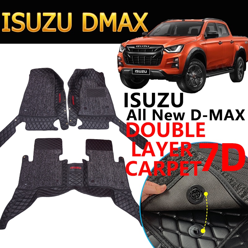 7D Carpet ISUZU DMAX Car Floor Mat DMAX All New (2002Present) 2Layers