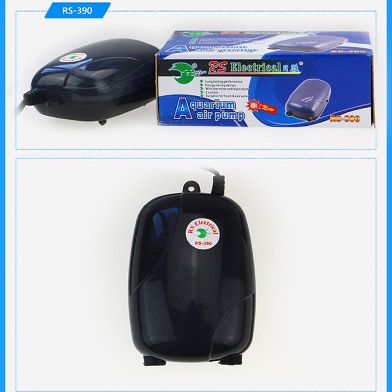 🔥Ready stock🔥RS Aquarium air pump RS390 Super Silent Double outlet