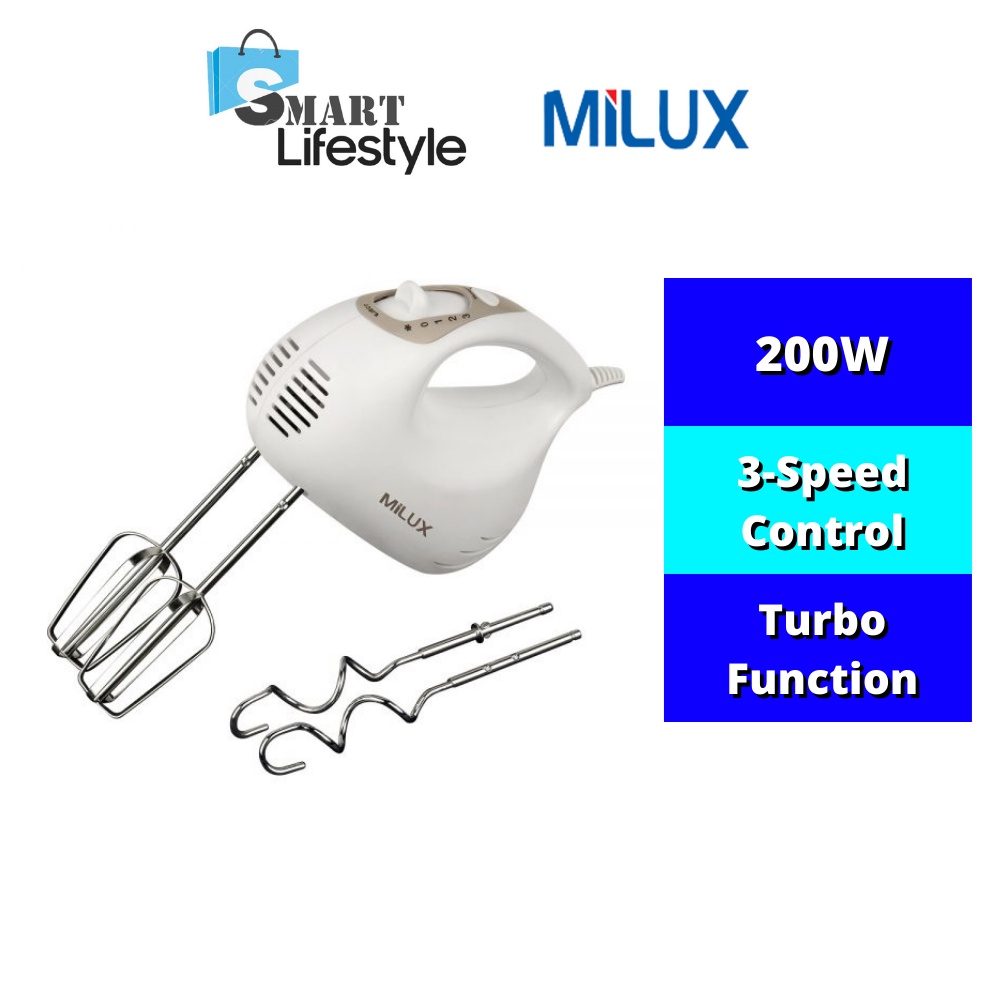 Milux Turbo Hand Mixer (200W) MHM-250 | Shopee Malaysia