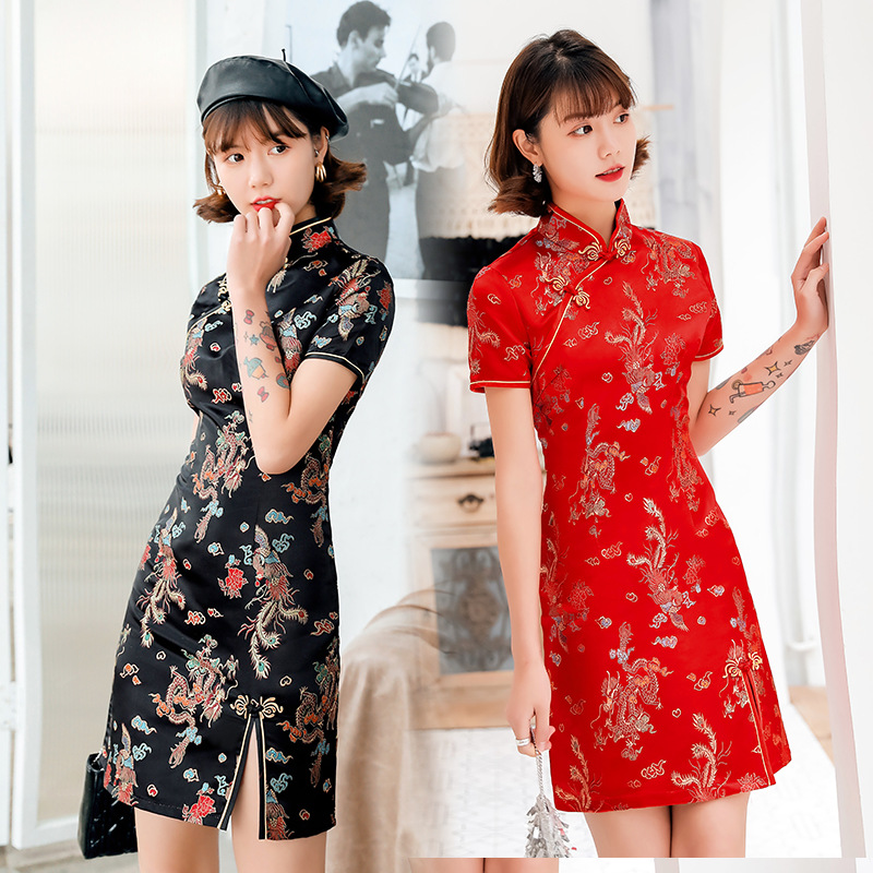 旗袍 Women cheongsam Dress 新年連衣裙 連衣裙 新年连身裙 旗袍改良版連衣裙 2024新年衣 chinese dress ...