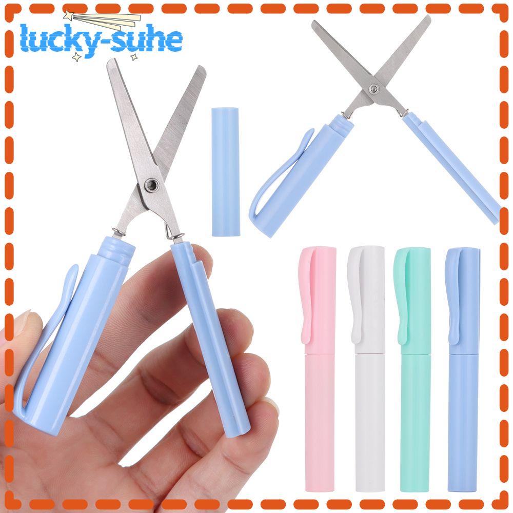 SUHE Creative Folding Scissors DIY Paper-Cutting Art Tool Pen Shape ...