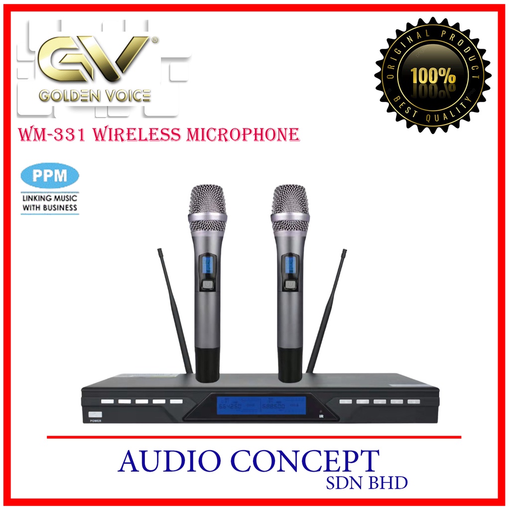 GV WM 331 UHF Wireless Microphone Shopee Malaysia