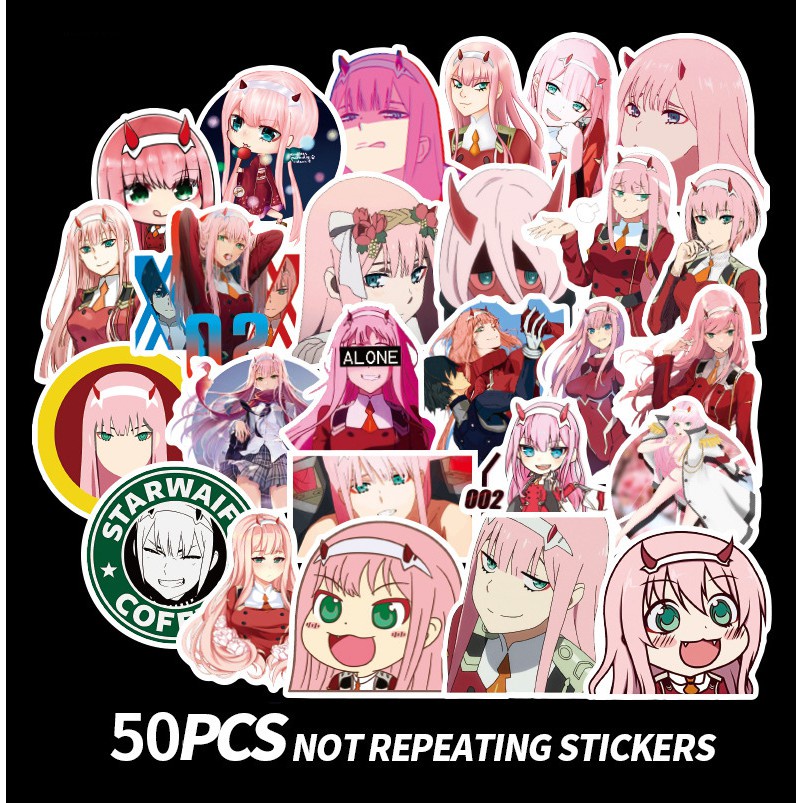 DARLING in the FRANXX Stickers50Pcs/Set Anime Zero Two 002 Waterproof ...