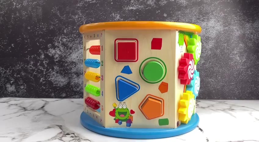 8 in 1 Educational Wooden Toy Block Cube Activity Learning Education ...