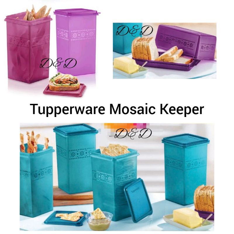 Tupperware Mosaic Keeper 3.1Litre | Tupperware Mosaic Bread Server 3 ...