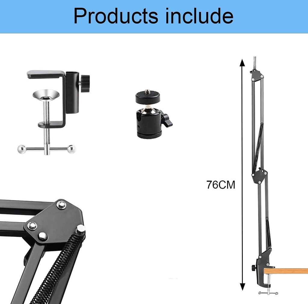 Webcam Stand Webcam Clip Mount Hanging Scissors Tripod Stand Camera Arm ...