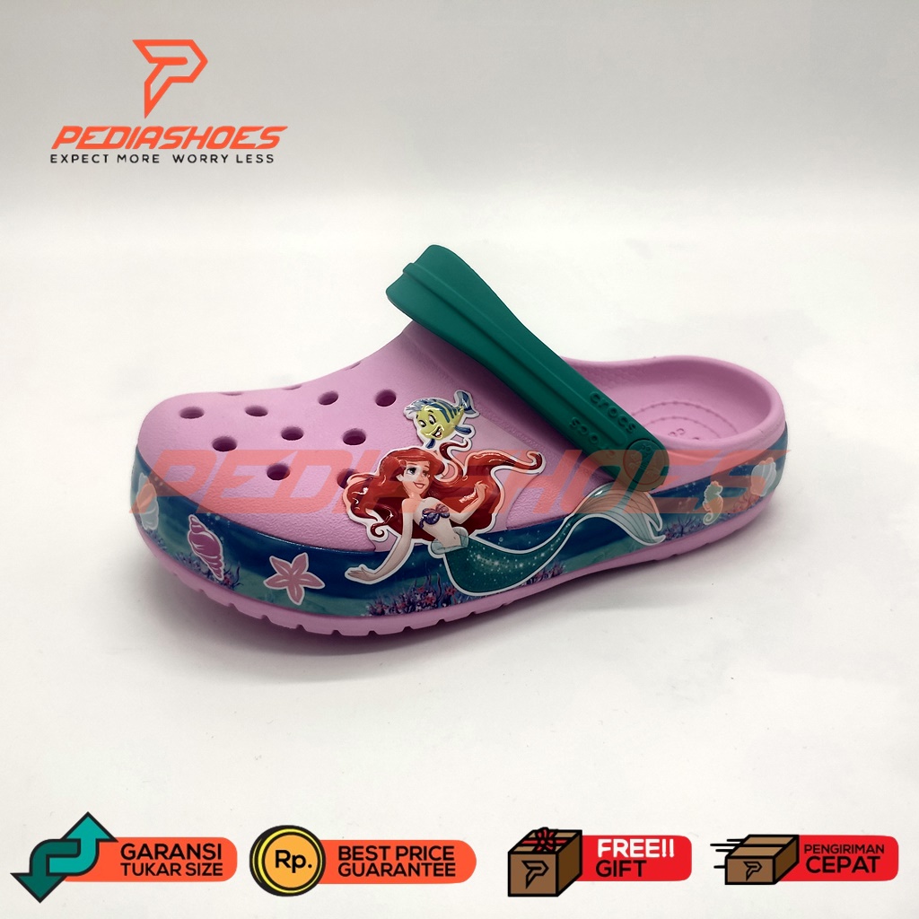 Crocs Fun Lab Ariel Kids Crocs Girls Sandals Kids Slippers Rubber Anti ...