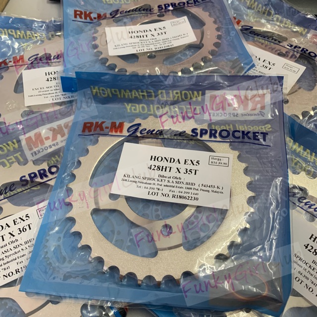 harga sprocket ex5
