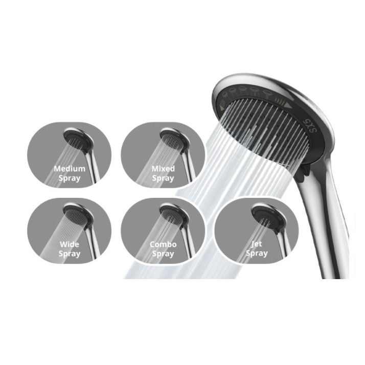 NEW ORIGINAL JOVEN SHOWER HEAD White / Chrome SX5 SERIES Shower Hose