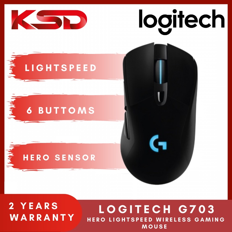 Logitech G703 HERO LIGHTSPEED Wireless Gaming Mouse (FREE Kingston 64GB ...