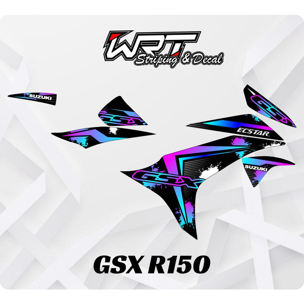 GSX R 150 Hologram Striping-GSX R 150 Rainbow Motorcycle Decal Sticker ...
