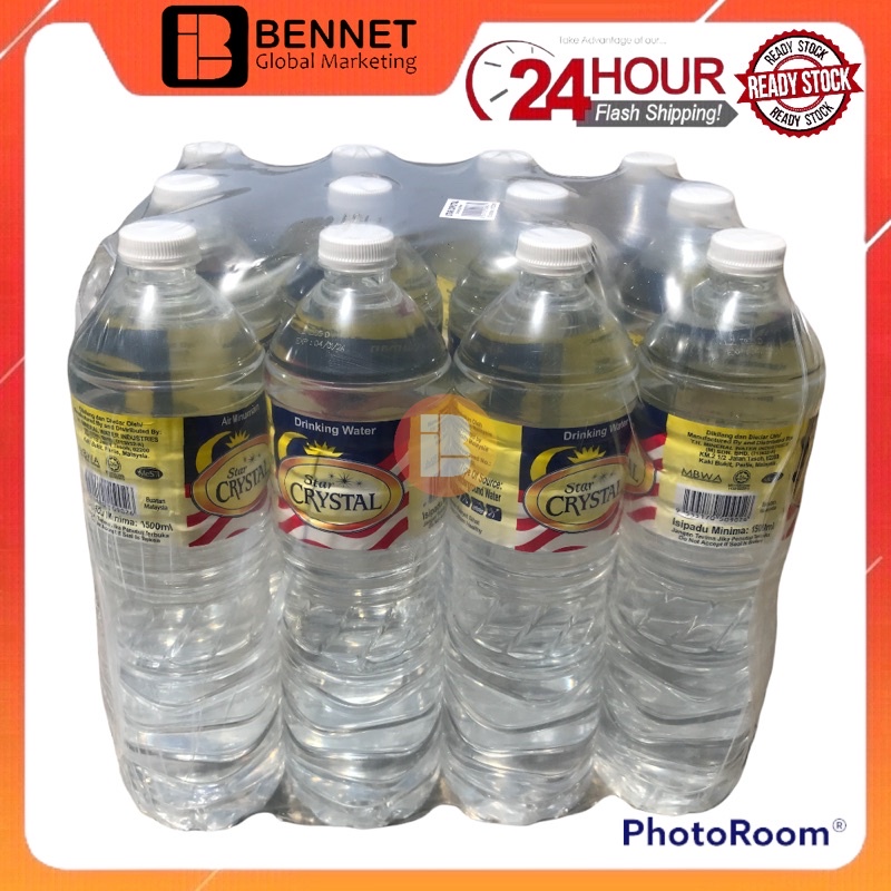 (FREE SHIPPING) STAR CRYSTAL DRINKING WATER 1500ML (12 BOTTLES/CARTON