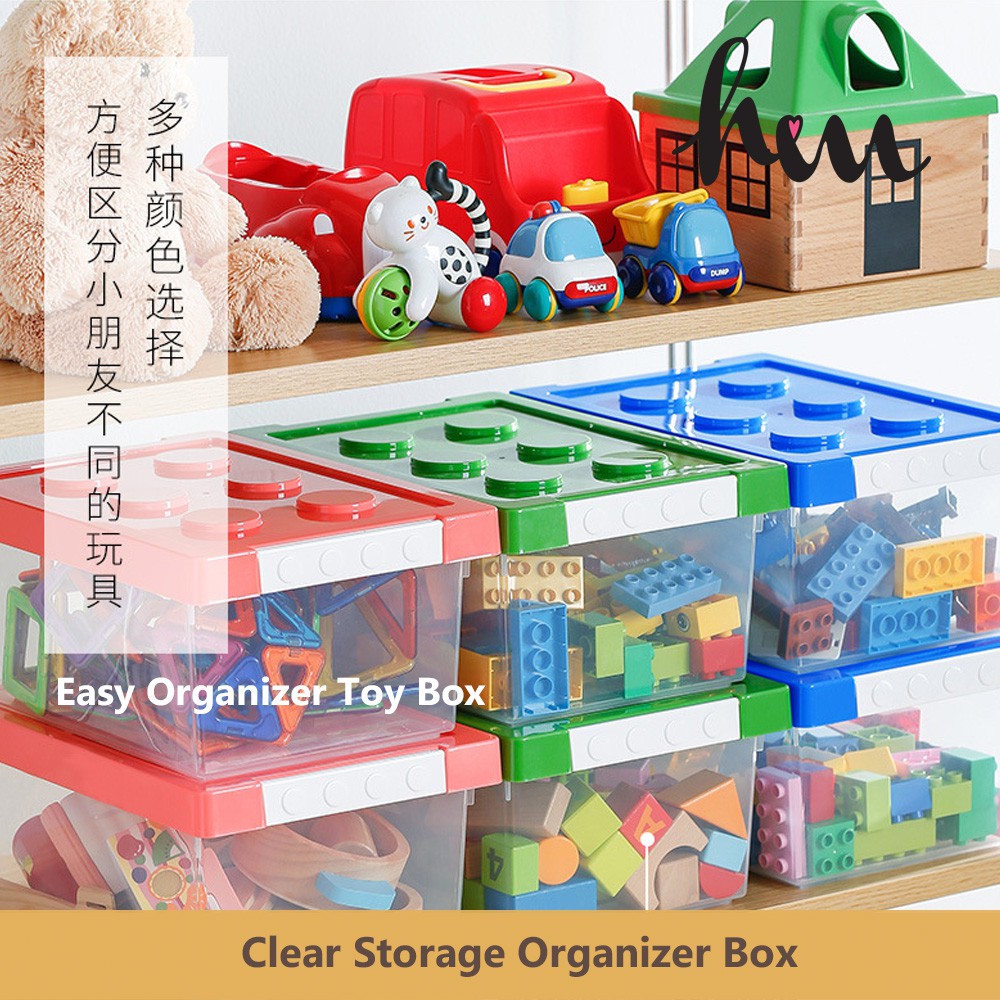 Clear lego 2025 storage boxes