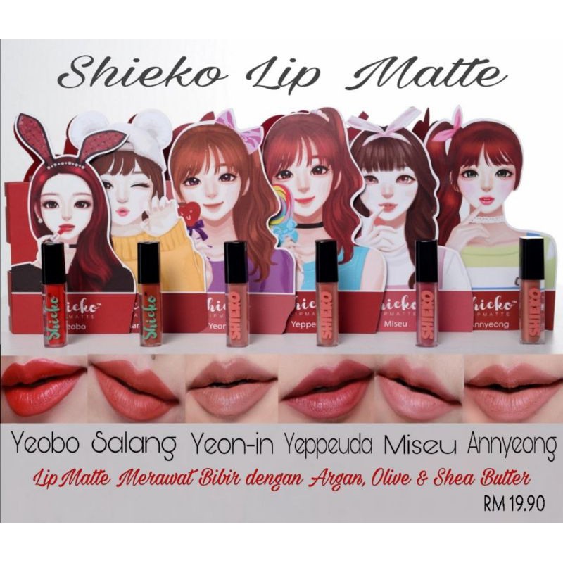 🔥HOT ITEM🔥SHIEKO LIP MATTE💕 | Shopee Malaysia