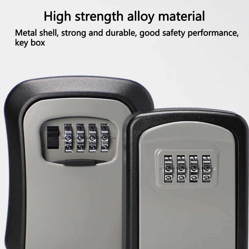 【Big Sale】Steel Wall Mount Key Safe Box Numbering Lock Key Storage Lock