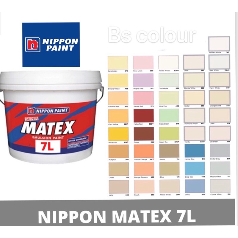 7L Nippon Super Matex Cat Dalaman Rumah Dinding Batu Emulsion Paint ...