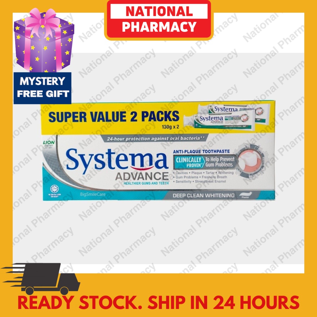 SYSTEMA ADVANCE TOOTHPASTE 2X 130G DEEP CLEAN WHITENING (19/12/2021 ...