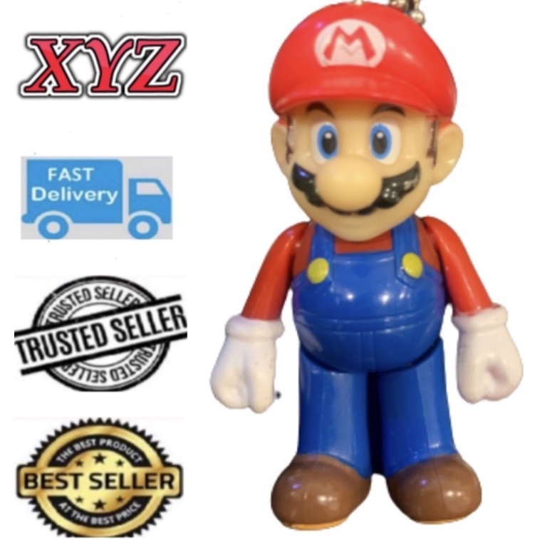 Super Mario Bros. MARIO Mini Keychain (100% Ready Stock Fast Postage ...