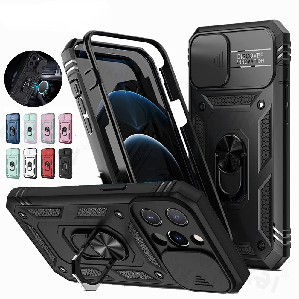 Heavy Duty Camera Cover Build in 360° Case for iPhone 13 Pro Max 12 Pro ...