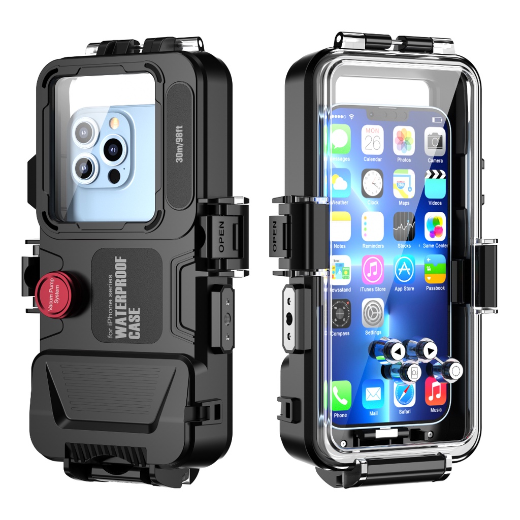 30M Professional Diving Phone Case compatible For iPhone 14 15 13 Pro
