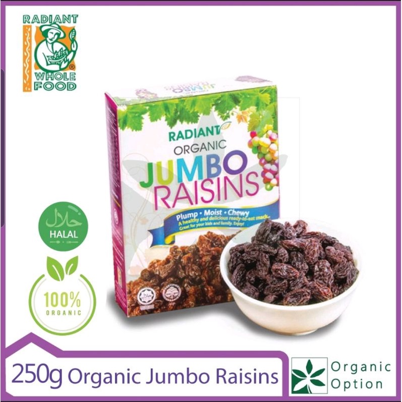 Radiant Organic Jumbo Raisins 250g | Shopee Malaysia