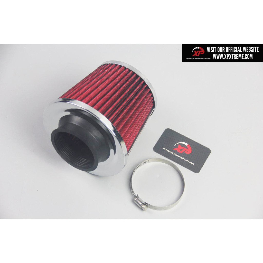 AIR FILTER SIMOTA 3 INCH CHROME TOP AND BOTTOM OPEN POD RED FILTER ...