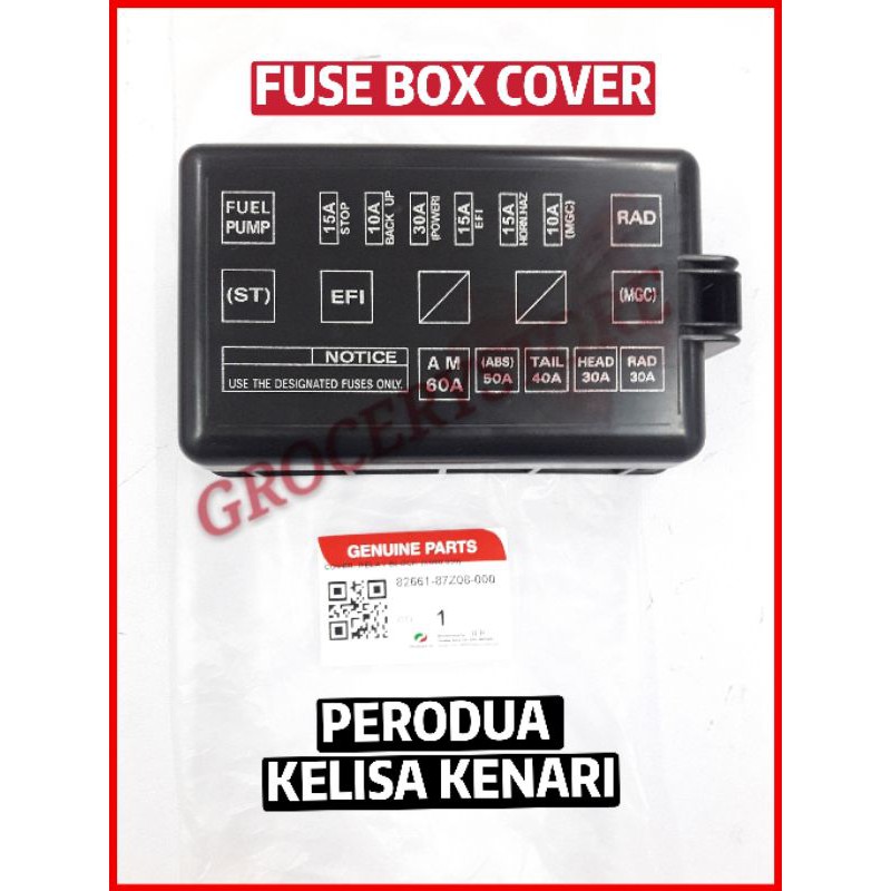 Fuse Box Cover (Original) Perodua Kelisa Kenari (8266187z08) Shopee