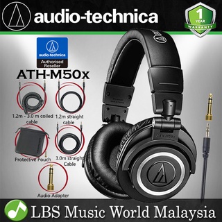 Audio Technica ATH-M50x Professional Monitor Studio Headphone Black (ATH  M50X)
