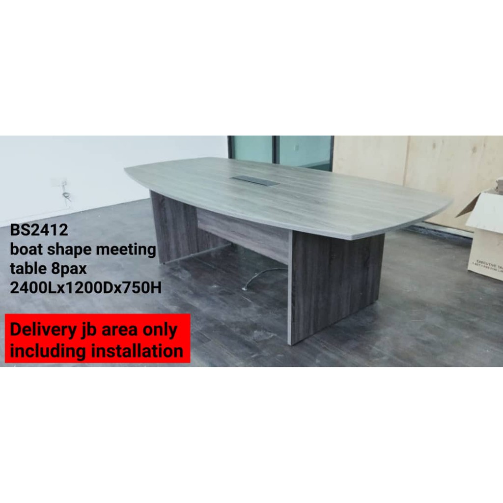 MP3 Boat Shaped Conference Table jb/meeting table jb/meja mesyuarat jb Shopee Malaysia