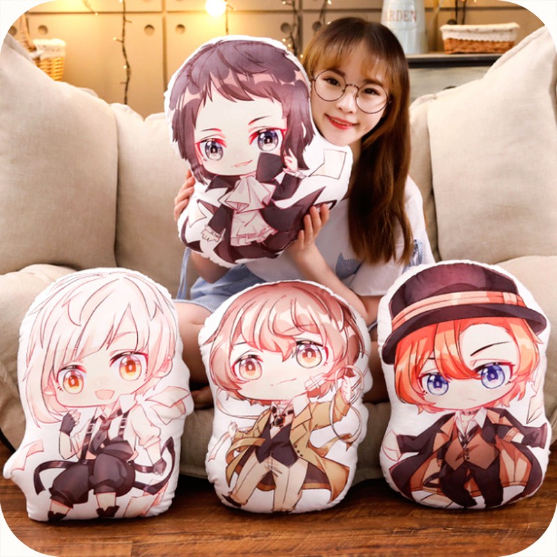 Bungou Stray Dogs Pillow Double Sided Dazai 3D Cushion Chuya Bungo Stray Dog Bantal Bed 45cm Shopee Malaysia