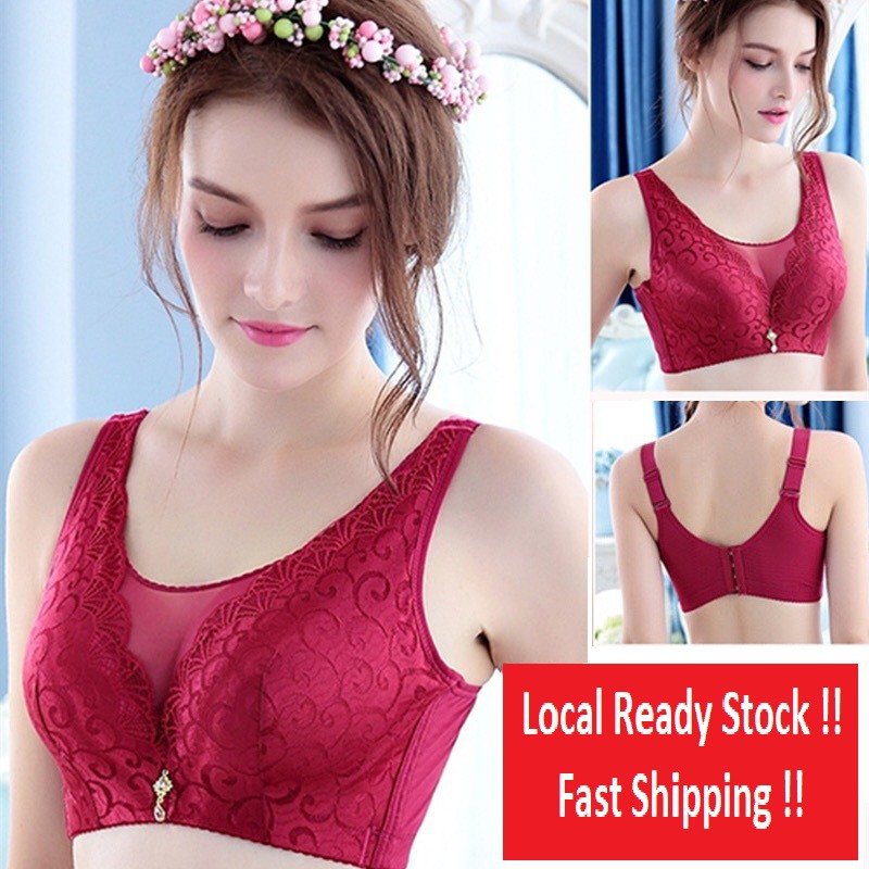 Local Ready Stock Women Side Support Push Up Bra Full Coverage Bra