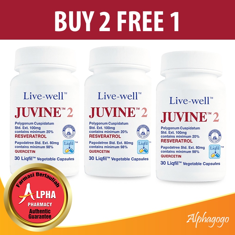 Livewell JUVINE 2 (Buy 2 Free1) 30 Capsules + 30Capsules + 30Capsules