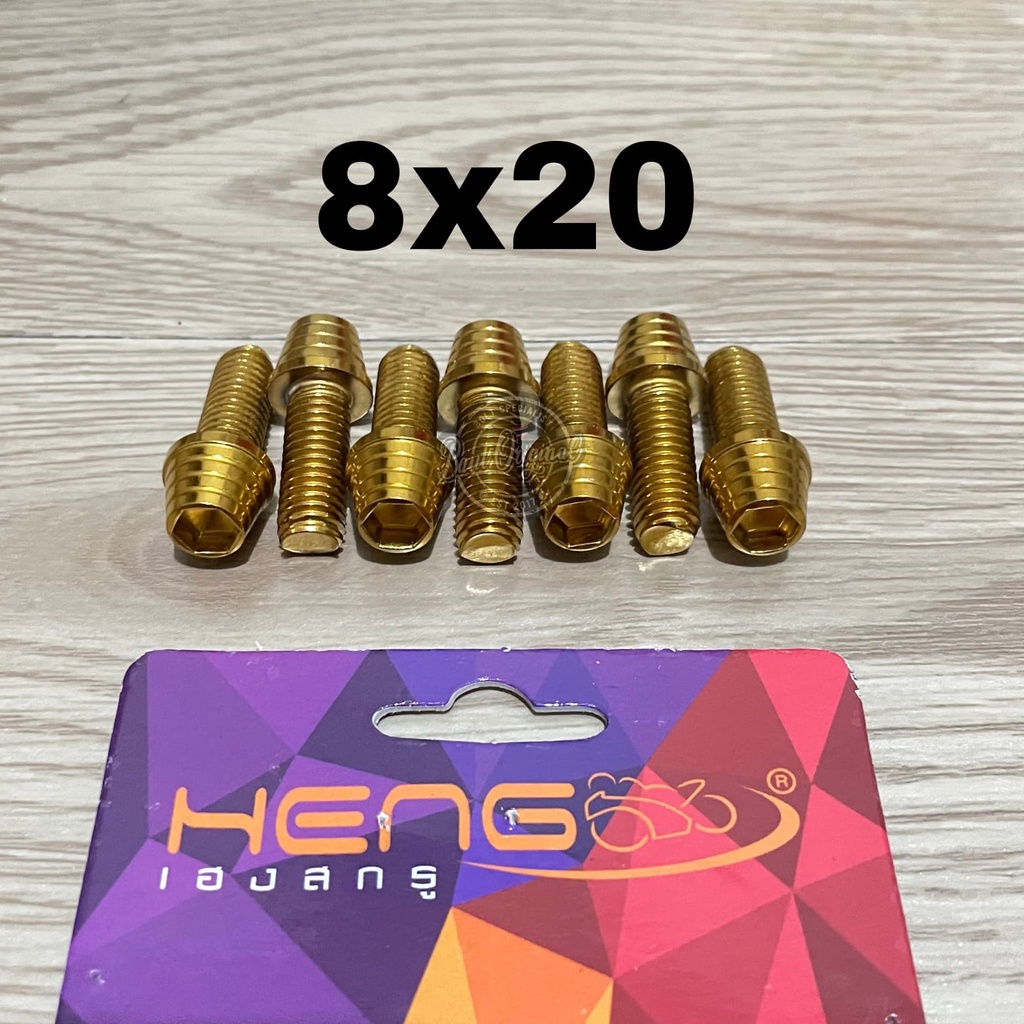 Probolt cone bolt gold 8x20 thread 12 length 2cm original heng | Shopee ...