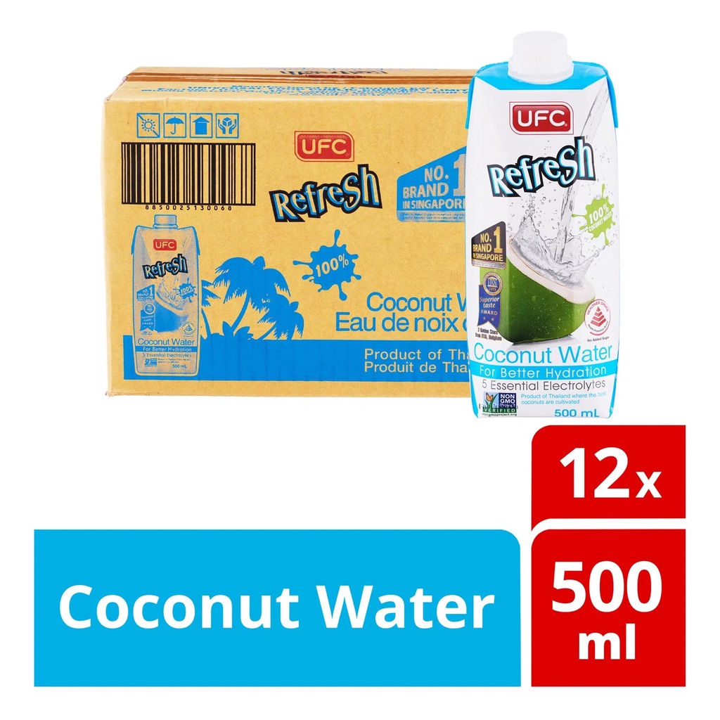 UFC Refresh 100 Coconut Water (From Thailand) 12 x 500ml Shopee Malaysia