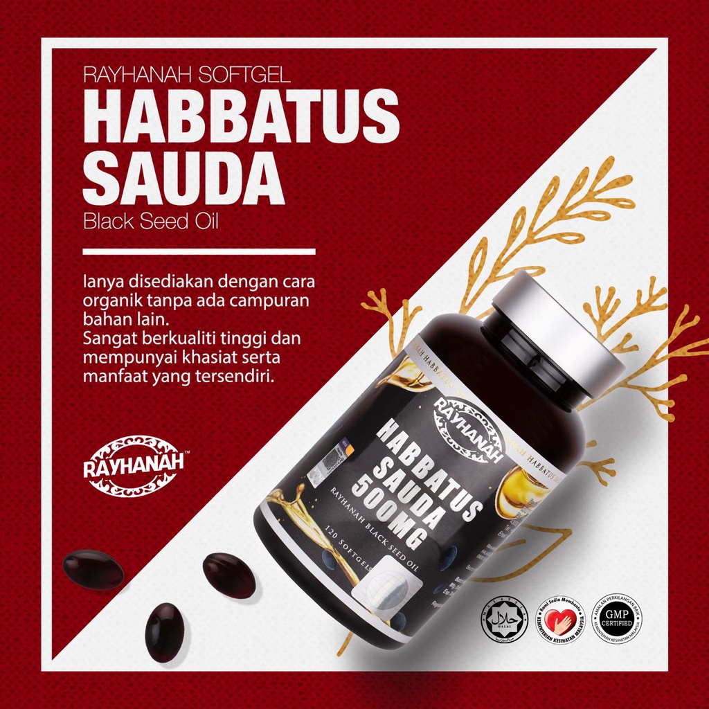 💥Best Buy💥 Rayhanah Habbatussauda 120 Softgel (Black Seed Oil) | Shopee ...