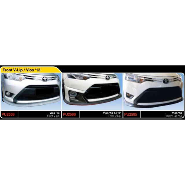 Toyota vios ncp150 Trd sportivo front bottom V lip diffuser splitter ...