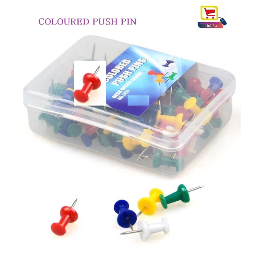 COLOUR PUSH PINS for Notice boards, cork boards | Shopee Malaysia