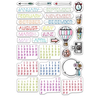 Clear Silicone Calendar Stamps - Planner Transparent Rubber Seal